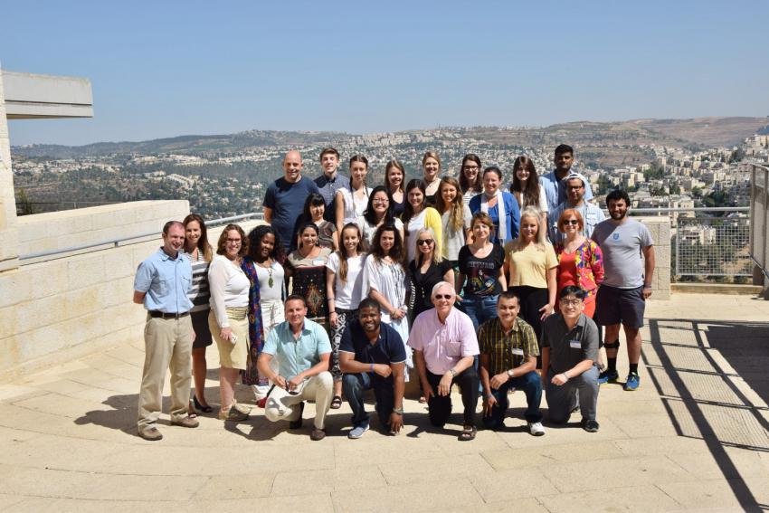 Young Christian Leadership Seminar participants and staff at Yad Vashem, June 2017